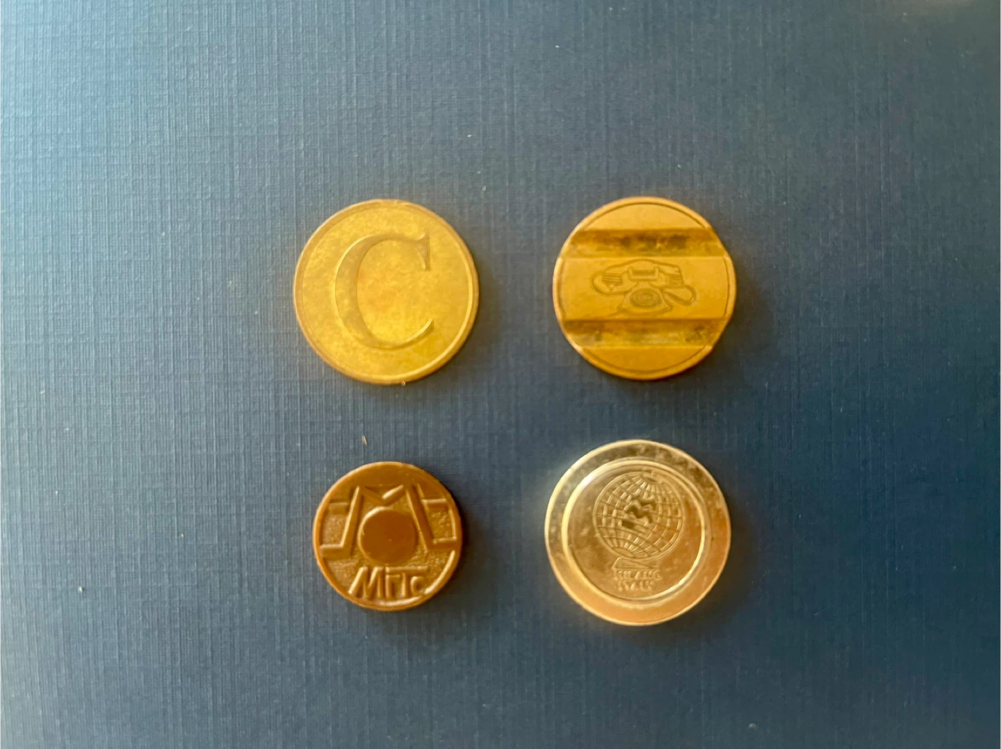 Vintage foreign telephone tokens - photo 2