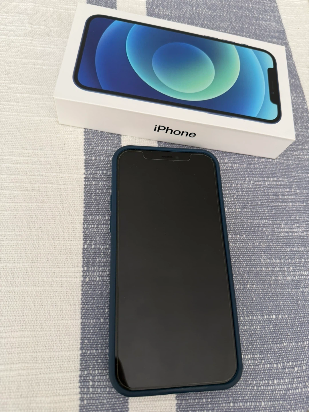 iPhone 12 Blue with Case