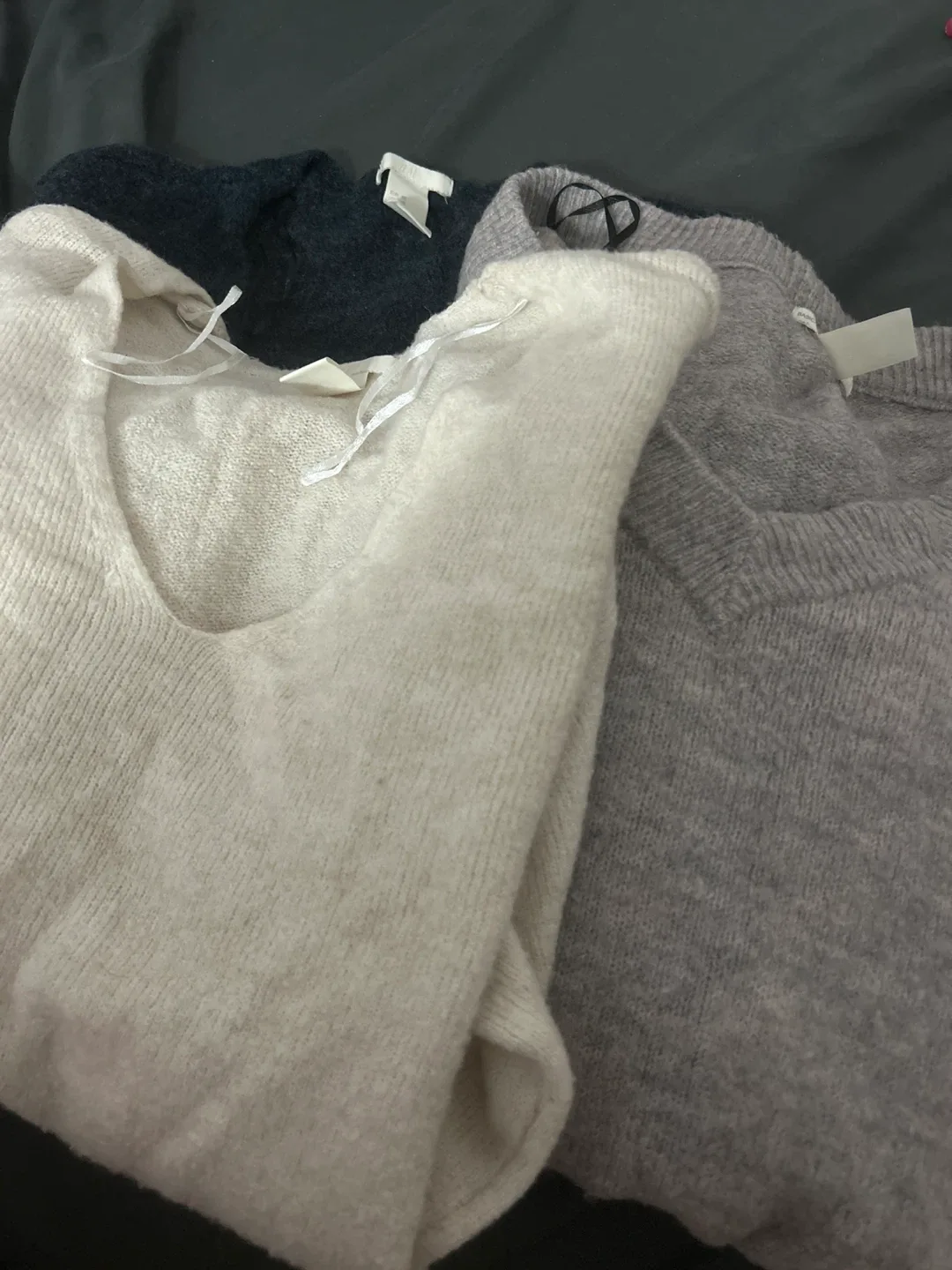 H&M Sweaters - Beige, Lavender, Navy thumbnail