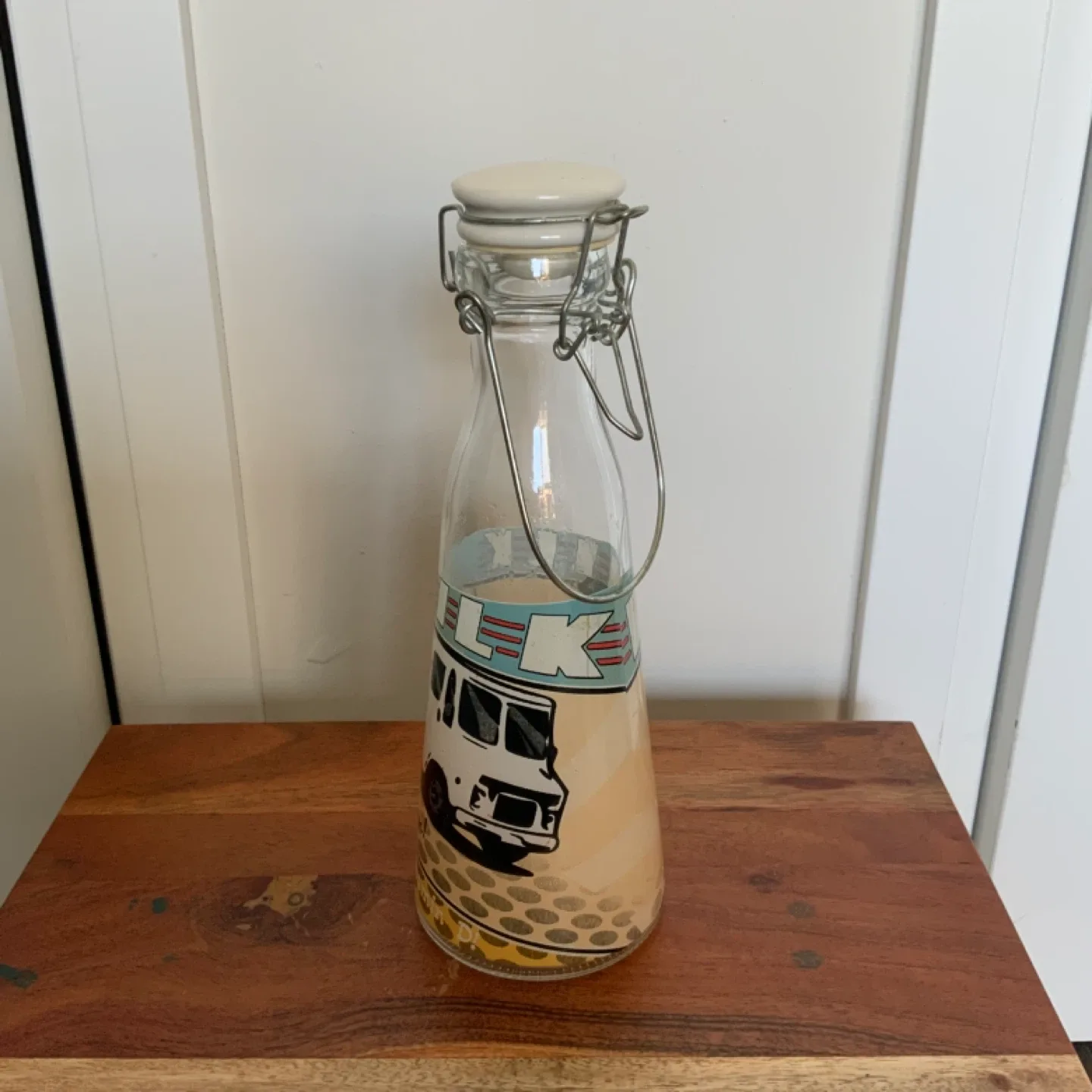 Vintage Fresh Milk Glass Bottle image indicator(3)