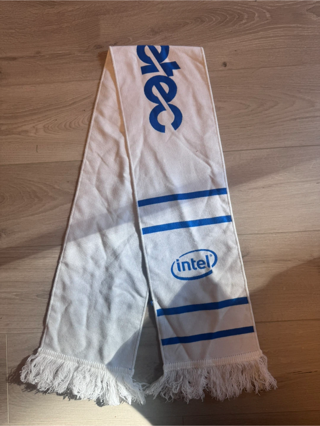 Intel Scarf - White and Blue
