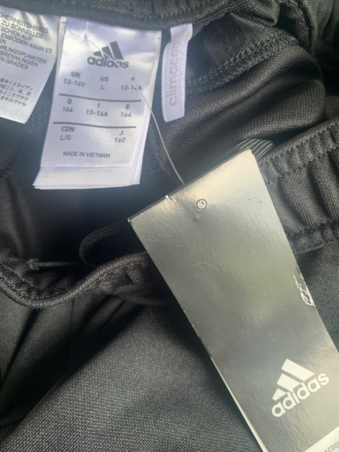Adidas Black ClimaCool Pants, Size L (13-14Y) - photo 2