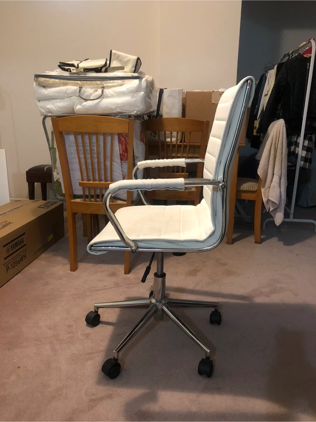 White office chair - Ergonomic Swivel Office Chair image indicator(3)