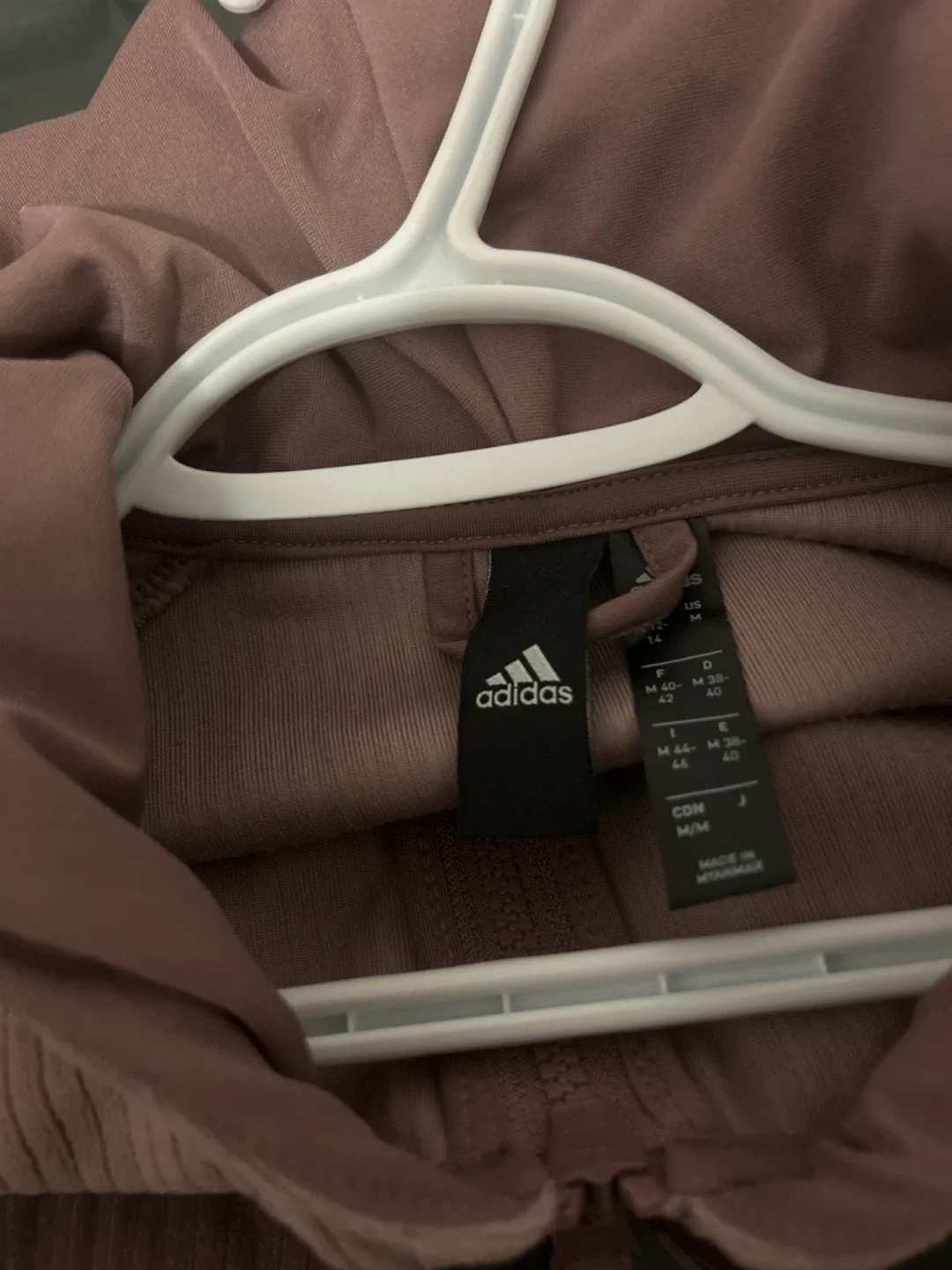 Adidas Corduroy Full-Zip Hoodie - M thumbnail