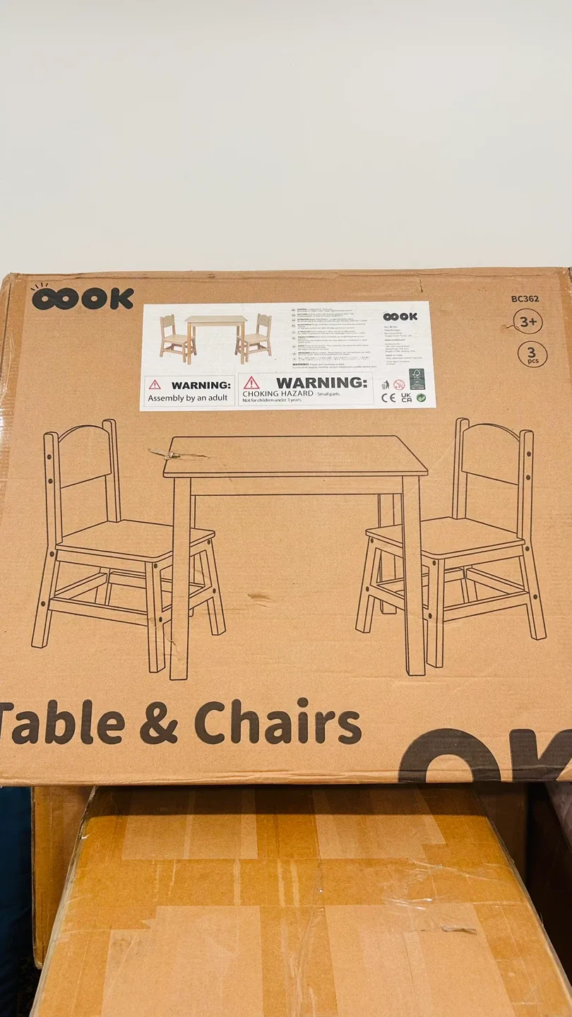 COOK Kids Table & Chairs Set - Solid Wood image indicator(3)