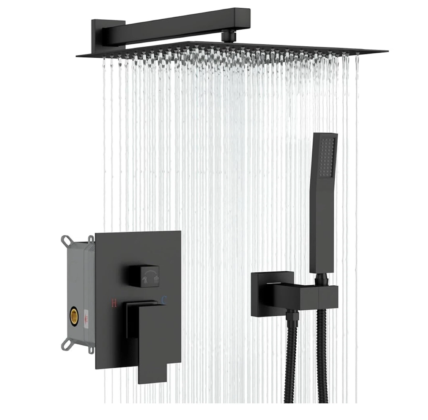 Matte Black Shower System