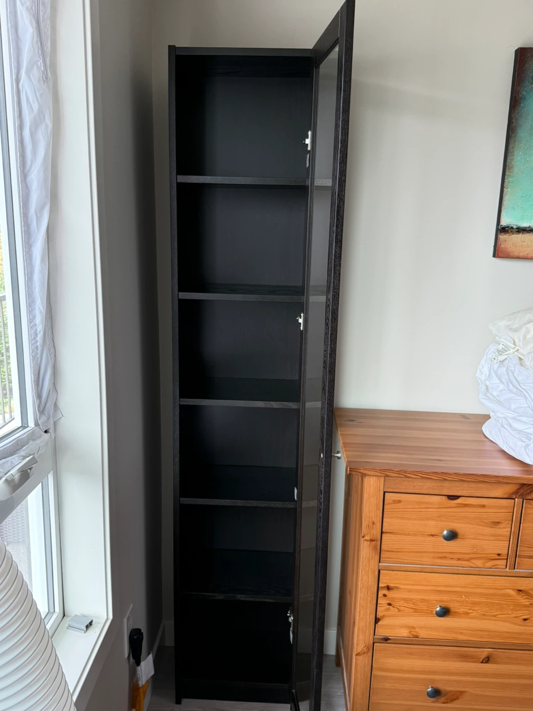 IKEA Billy Bookcases (2) with Glass Door - Brownblavk - photo 3