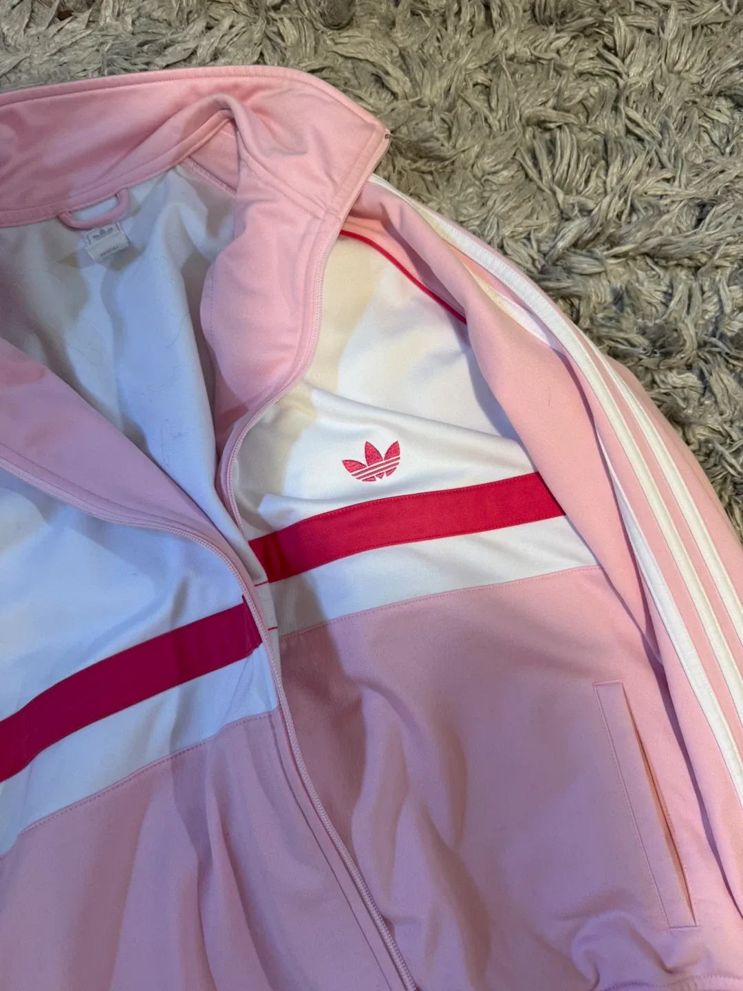 Adidas Pink Track Jacket Size 2XL thumbnail