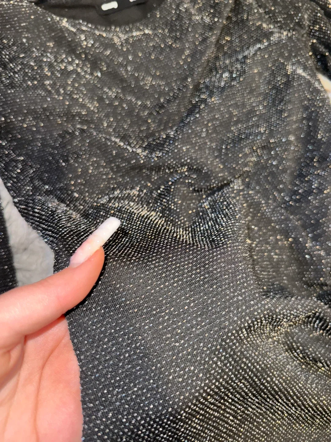 Sinsay Black Sparkly Dress - Size Small image indicator(3)