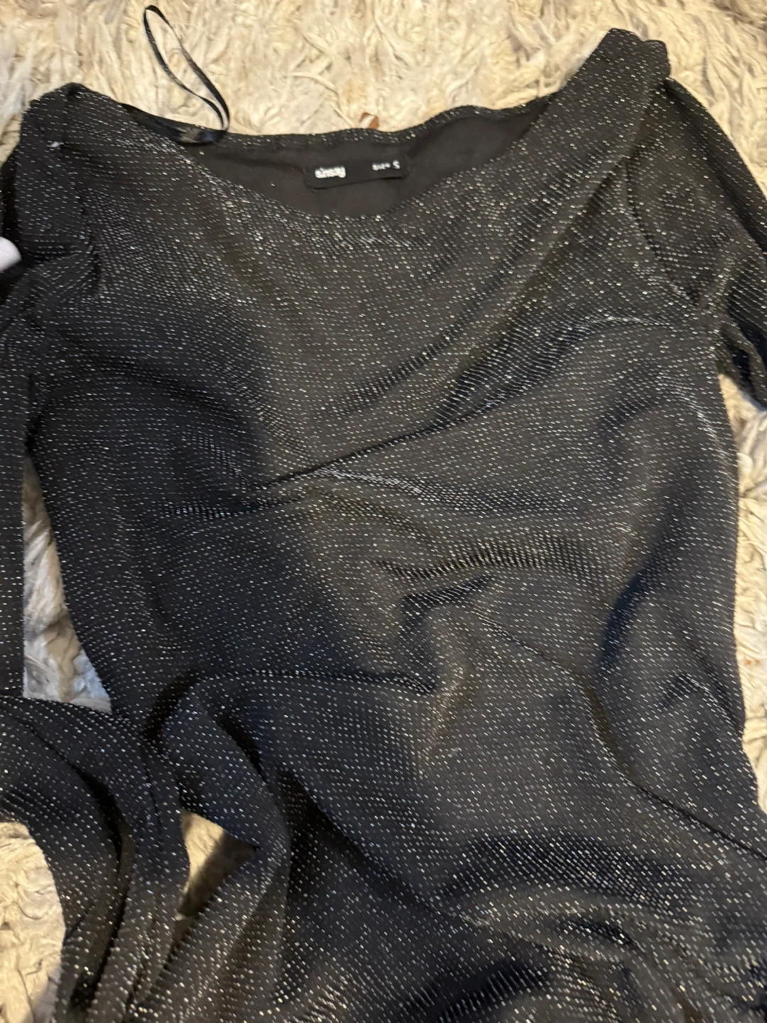 Sinsay Black Sparkly Dress - Size Small - photo 4