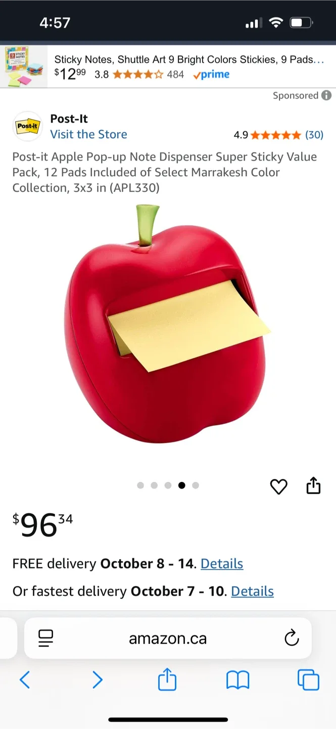 Post-it Apple Pop-up Note Dispenser image indicator(6)