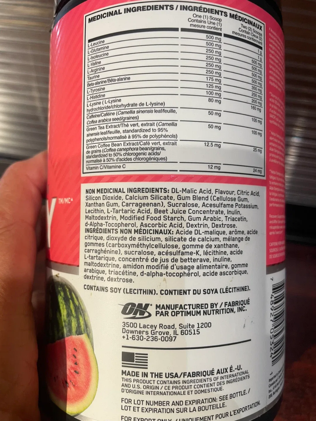 Optimum Nutrition Essential Amino Energy - Watermelon image indicator(2)