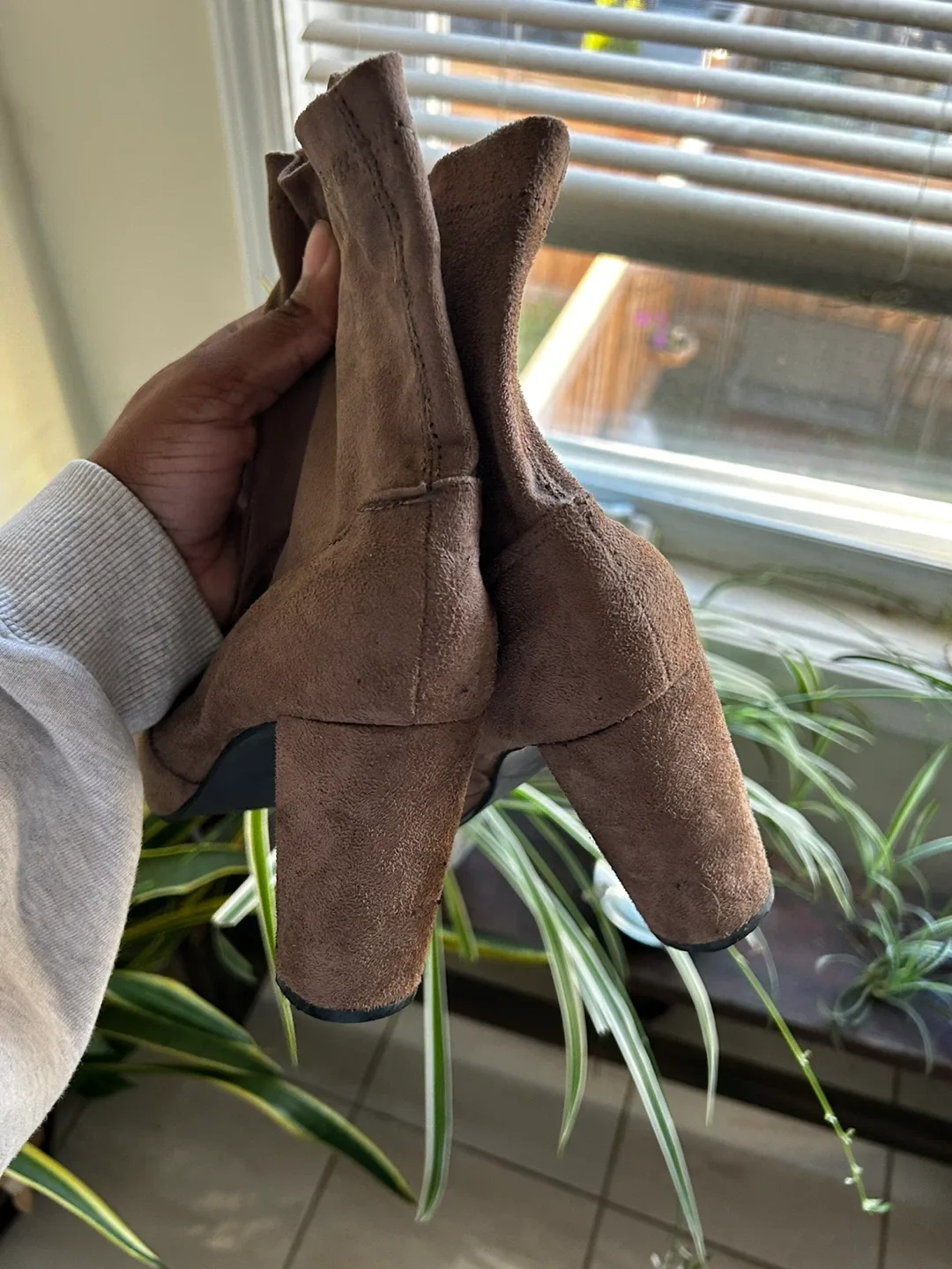 Brown Suede Heeled Ankle Boots image indicator(3)