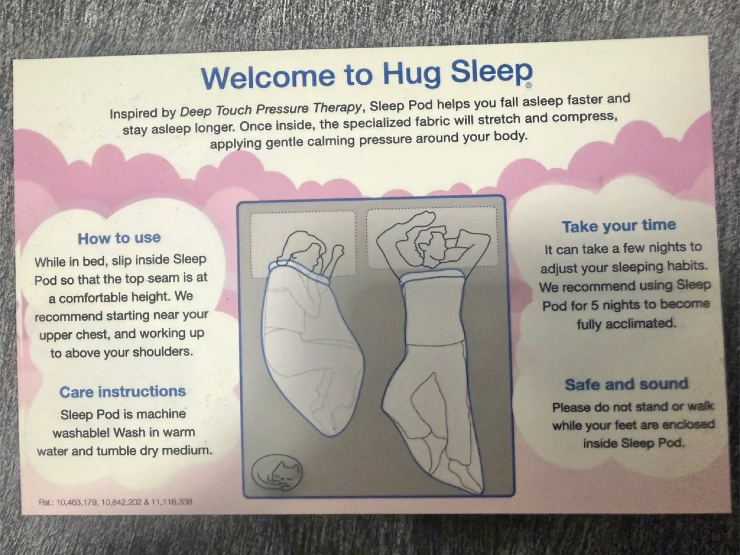 HugSleep sleep pod cocoon swaddling wrap for adults image indicator(4)