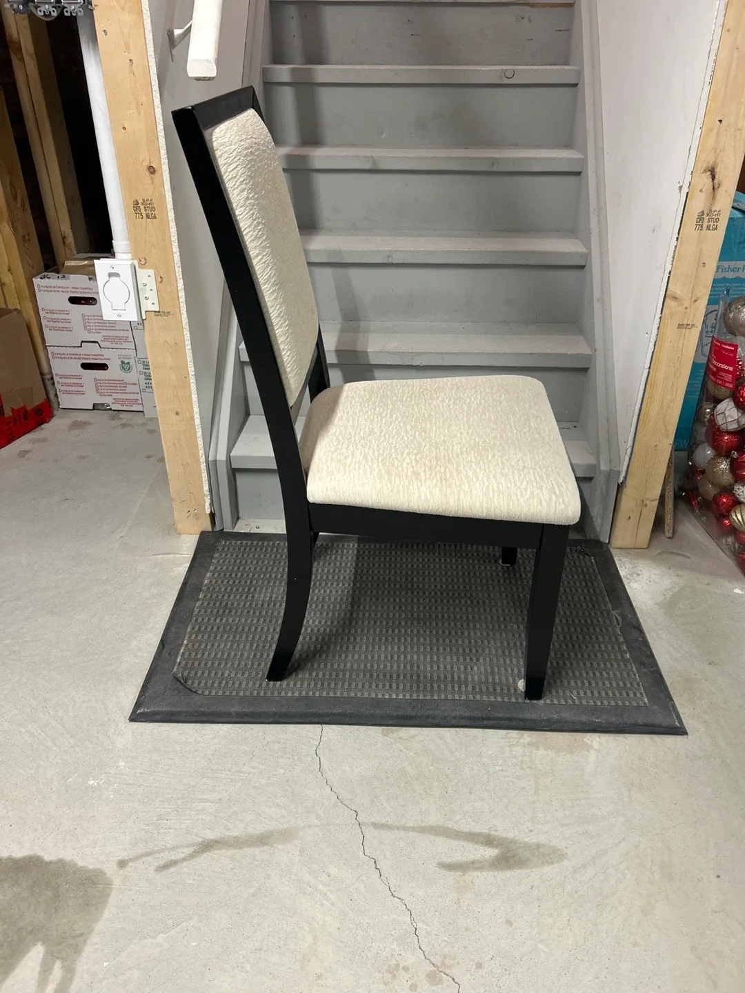 Dining Room Chair - Black Frame, Cream Fabric image indicator(2)