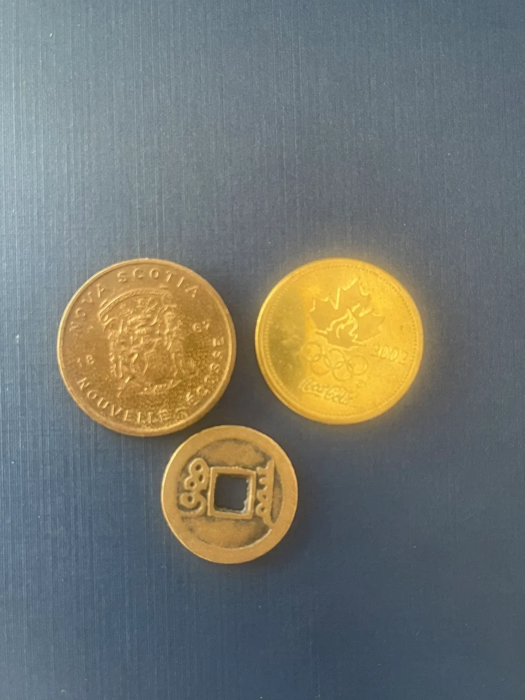 Shell, Coca-Cola medals, Chinese coin image indicator(2)