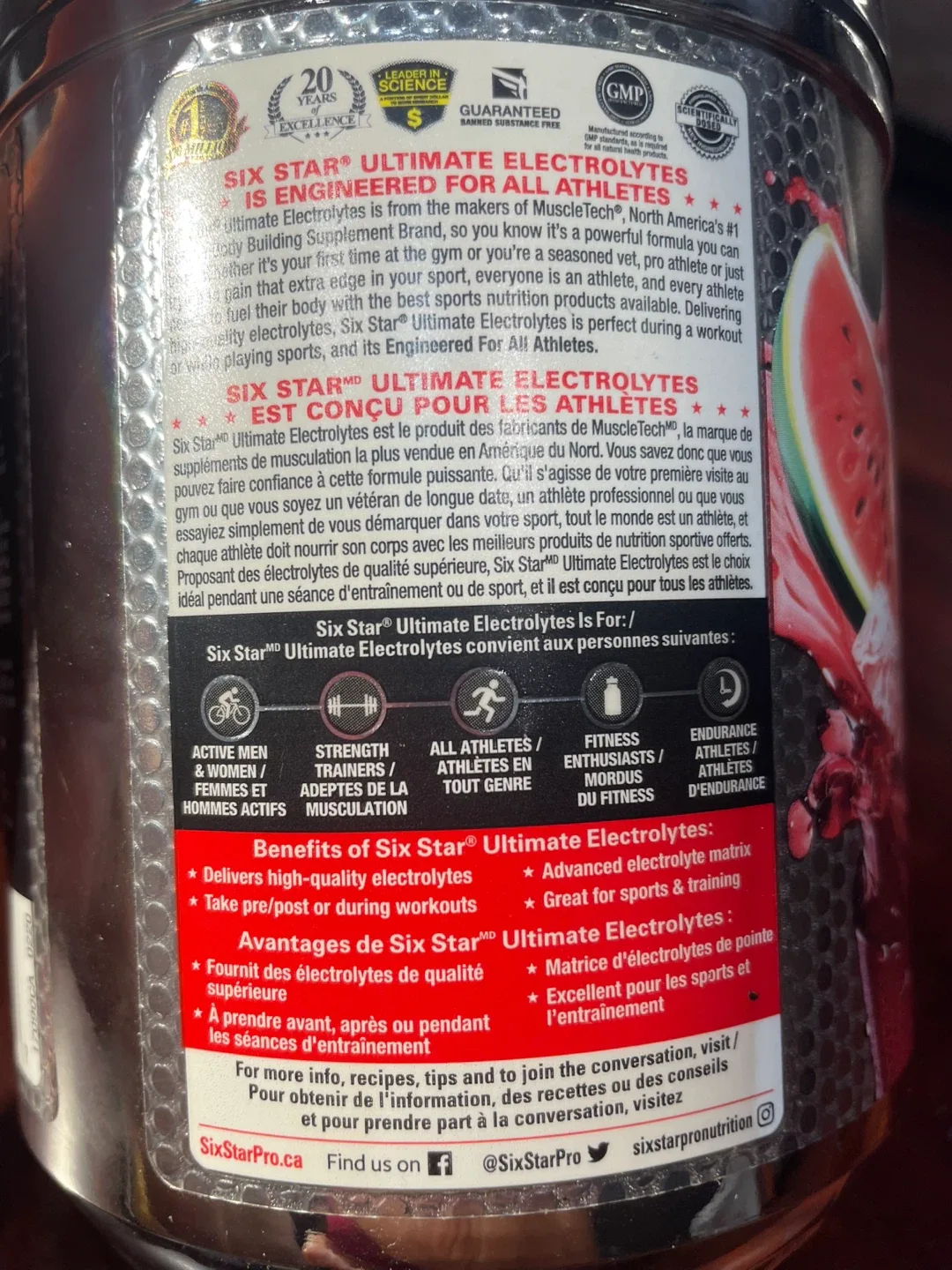 Six Star Ultimate Electrolytes - Watermelon & Coconut image indicator(3)