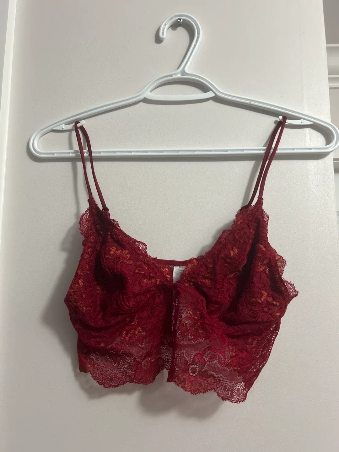 Forever 21 Burgundy Lace Bra - Size M thumbnail