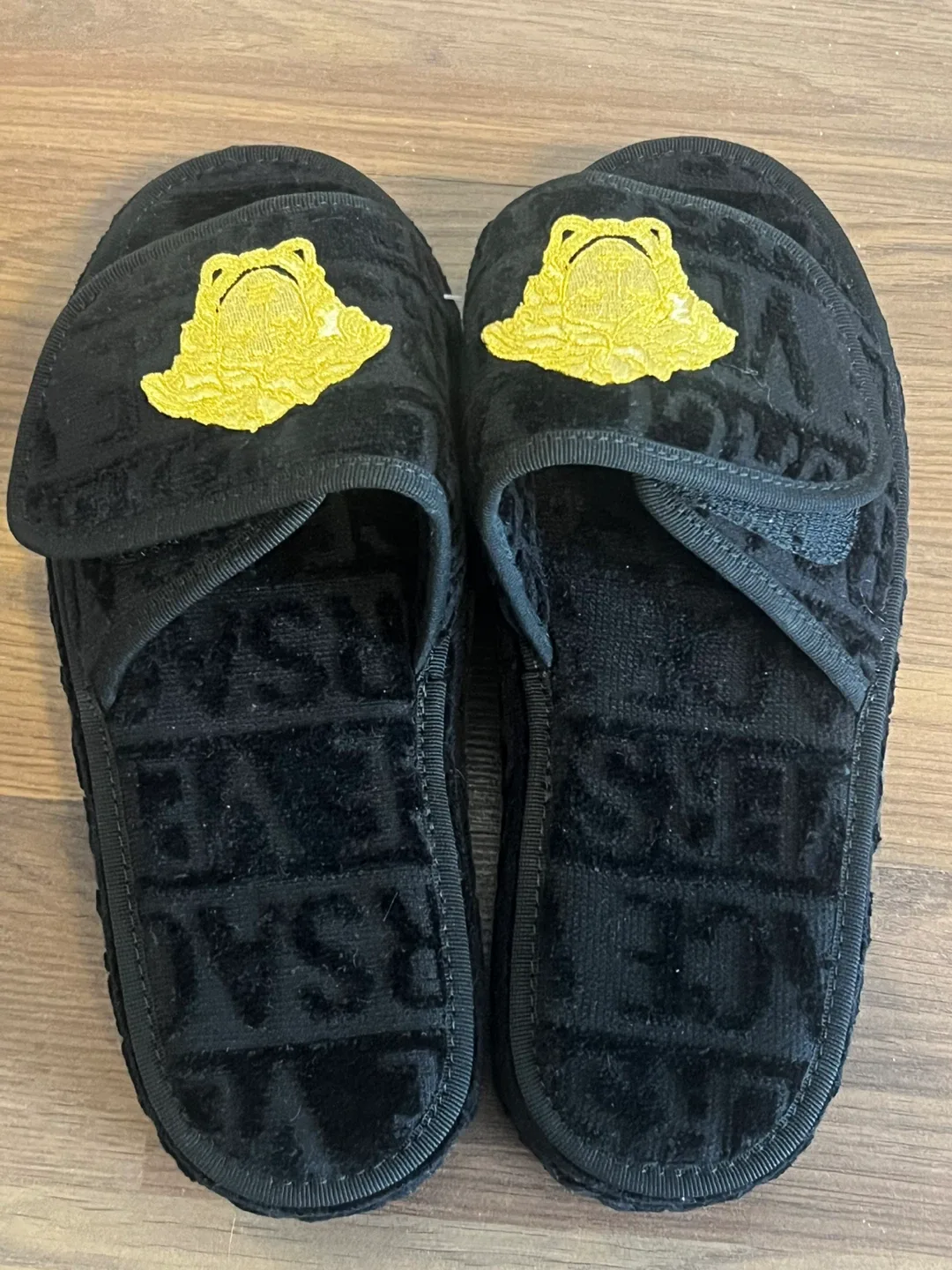 Authentic Versace Black Velvet Slides Size 7-8 image indicator(4)