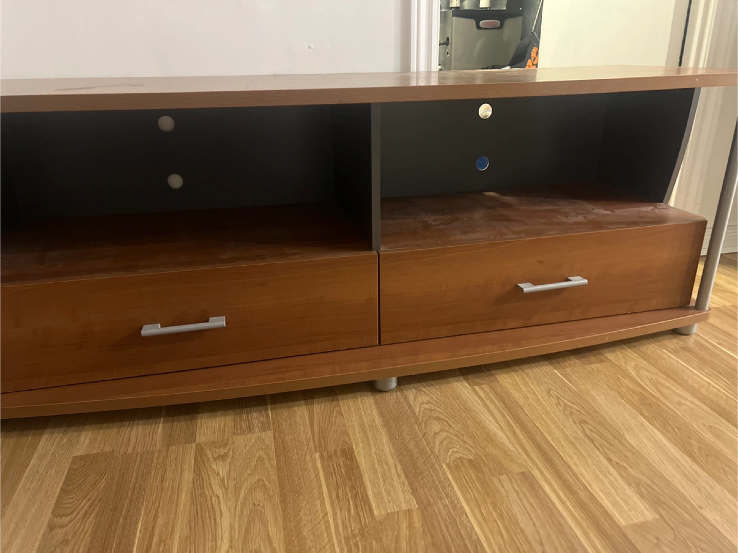 Brown TV Stand with Drawers