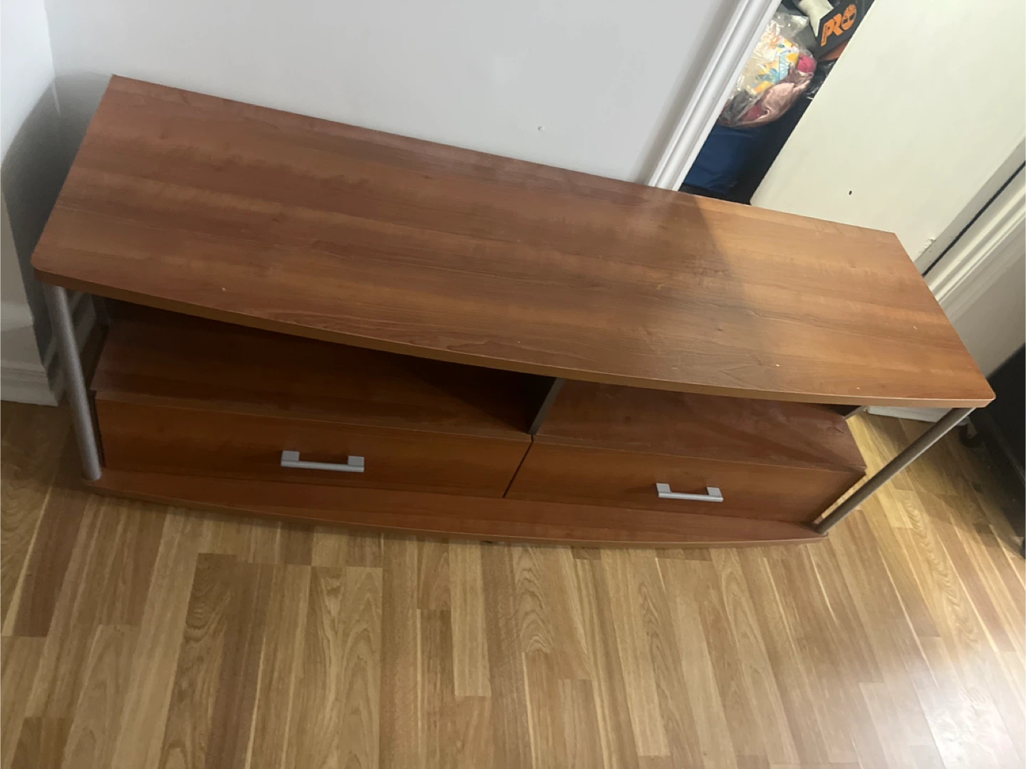 Brown TV Stand with Drawers - photo 2