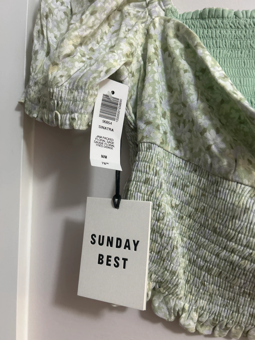 Sunday Best Sinatra Floral Smocked Top - M - photo 2