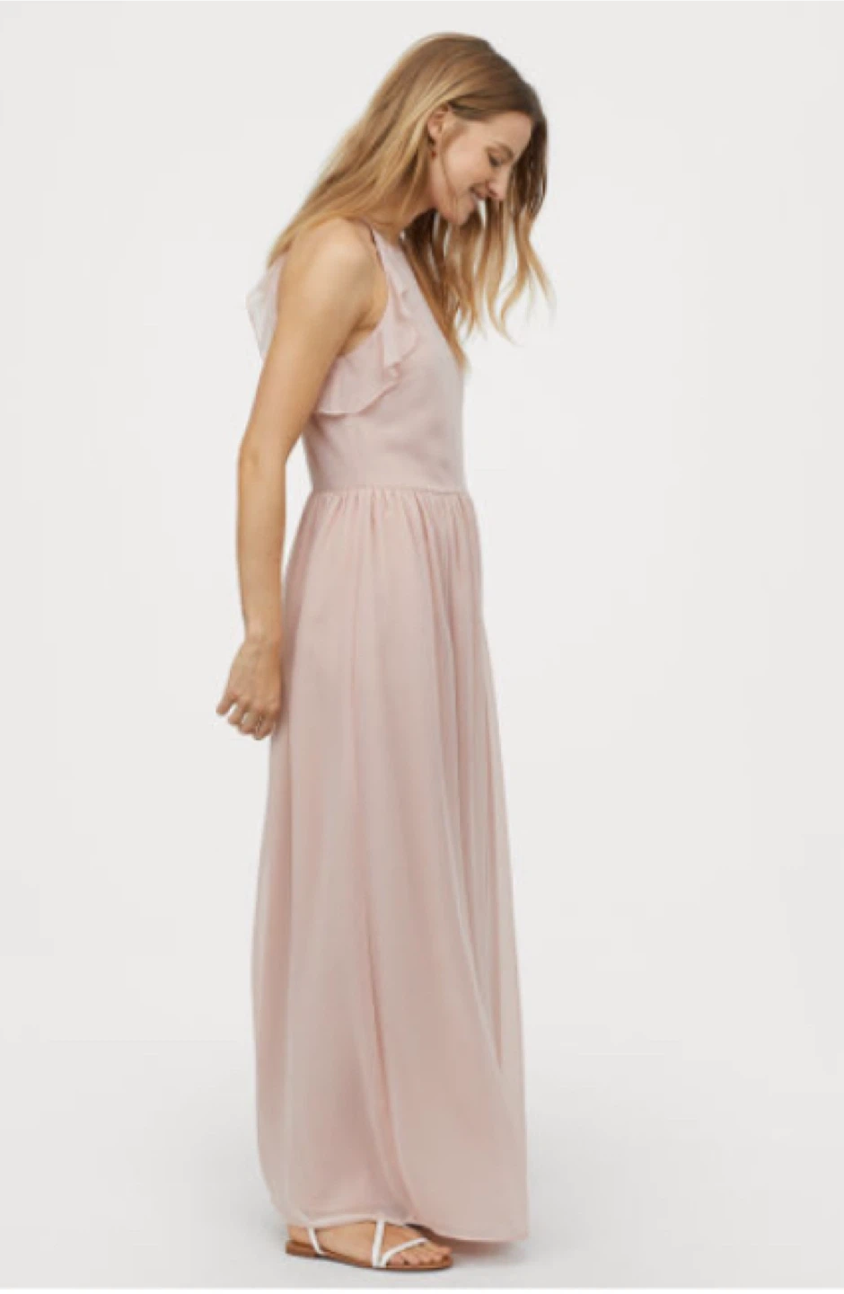 Long blush colour dress - photo 4