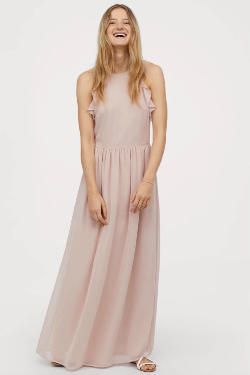 Long blush colour dress - photo 3