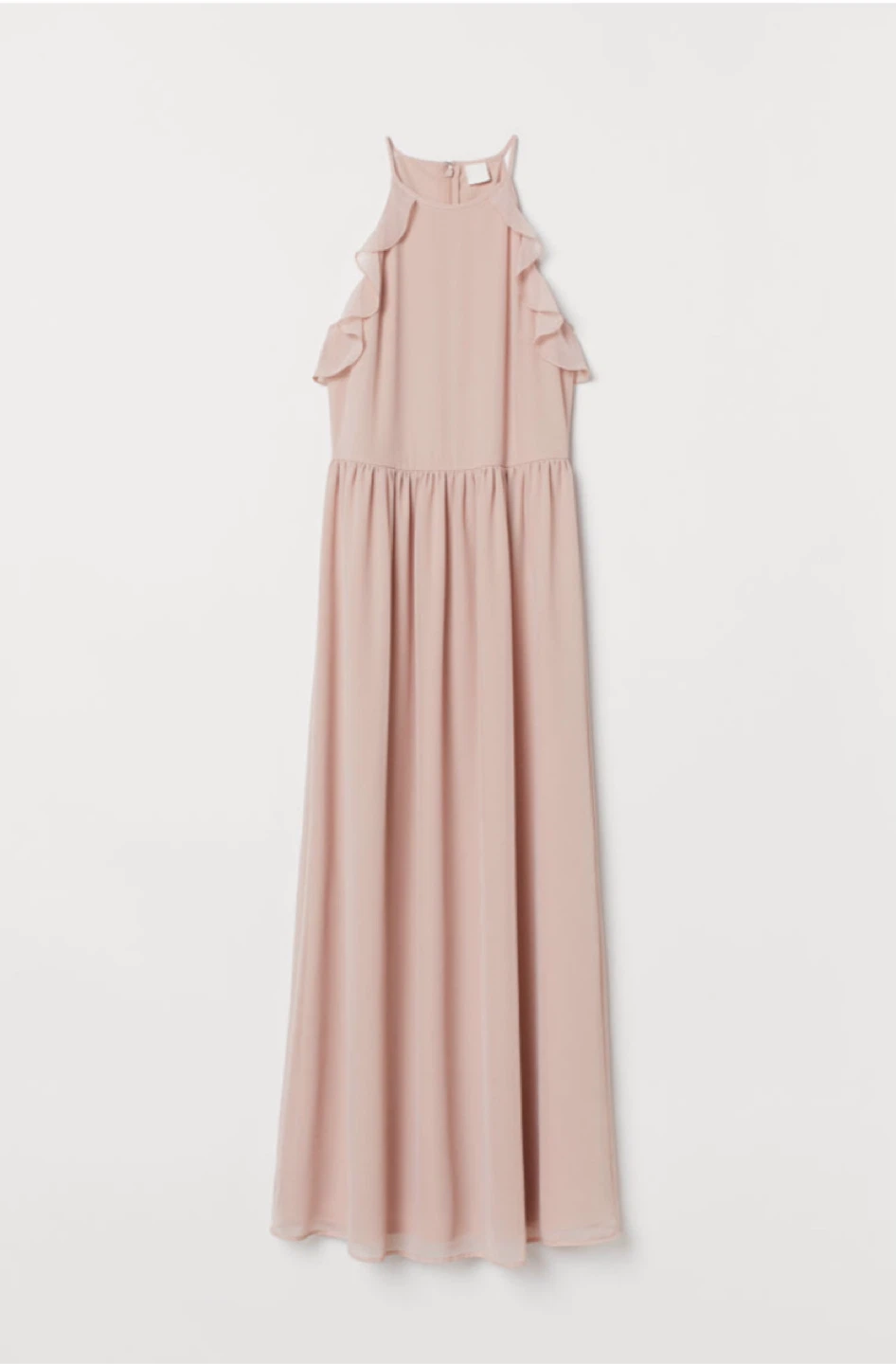 Long blush colour dress
