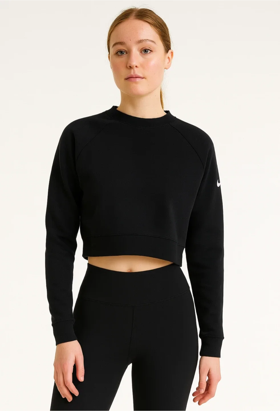 Nike Black Long Sleeve Crop Top thumbnail