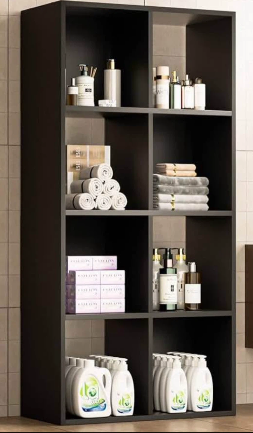 Black 8-Cube Storage Shelf - photo 2