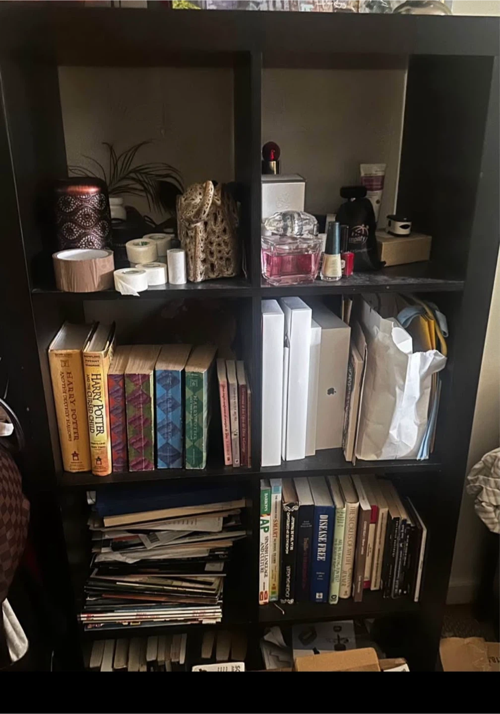 Black 8-Cube Storage Shelf