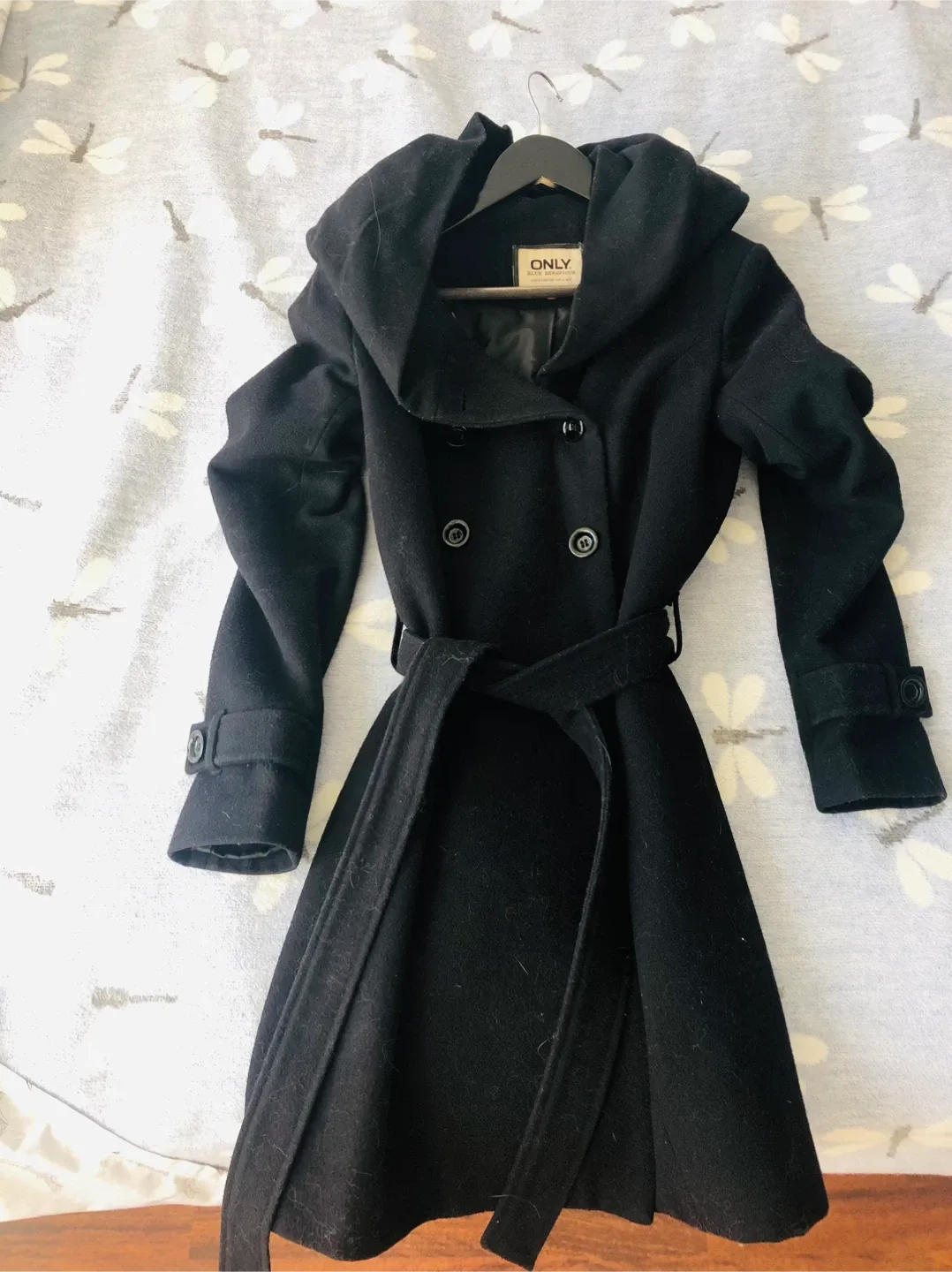 ONLY Black Wool Blend Coat thumbnail