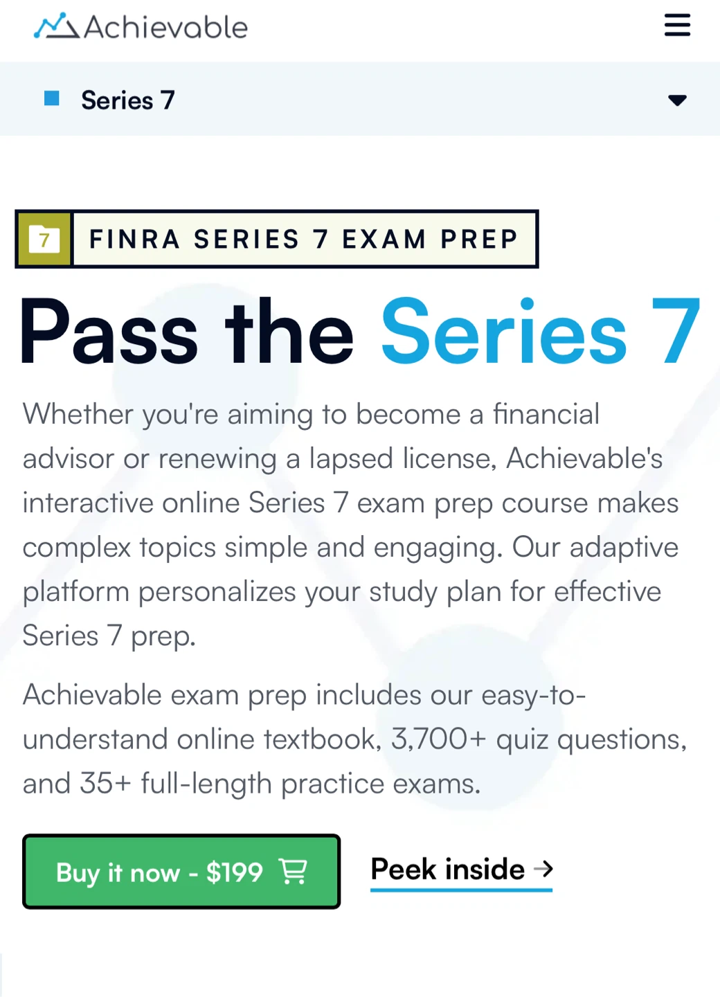 Achievable Series 7 FINRA Exam Prep Bundle