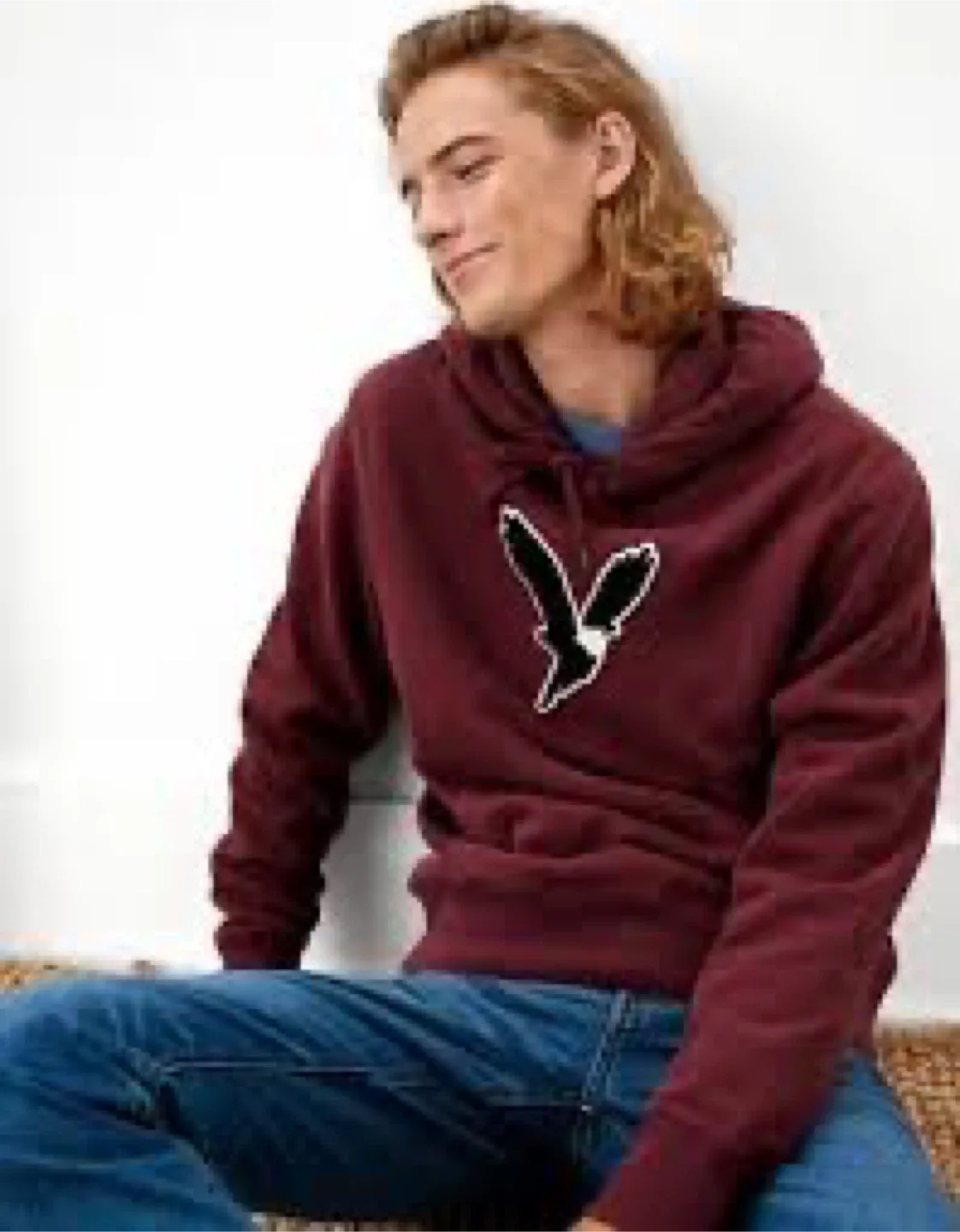 American Eagle Outfitters Burgundy Hoodie thumbnail