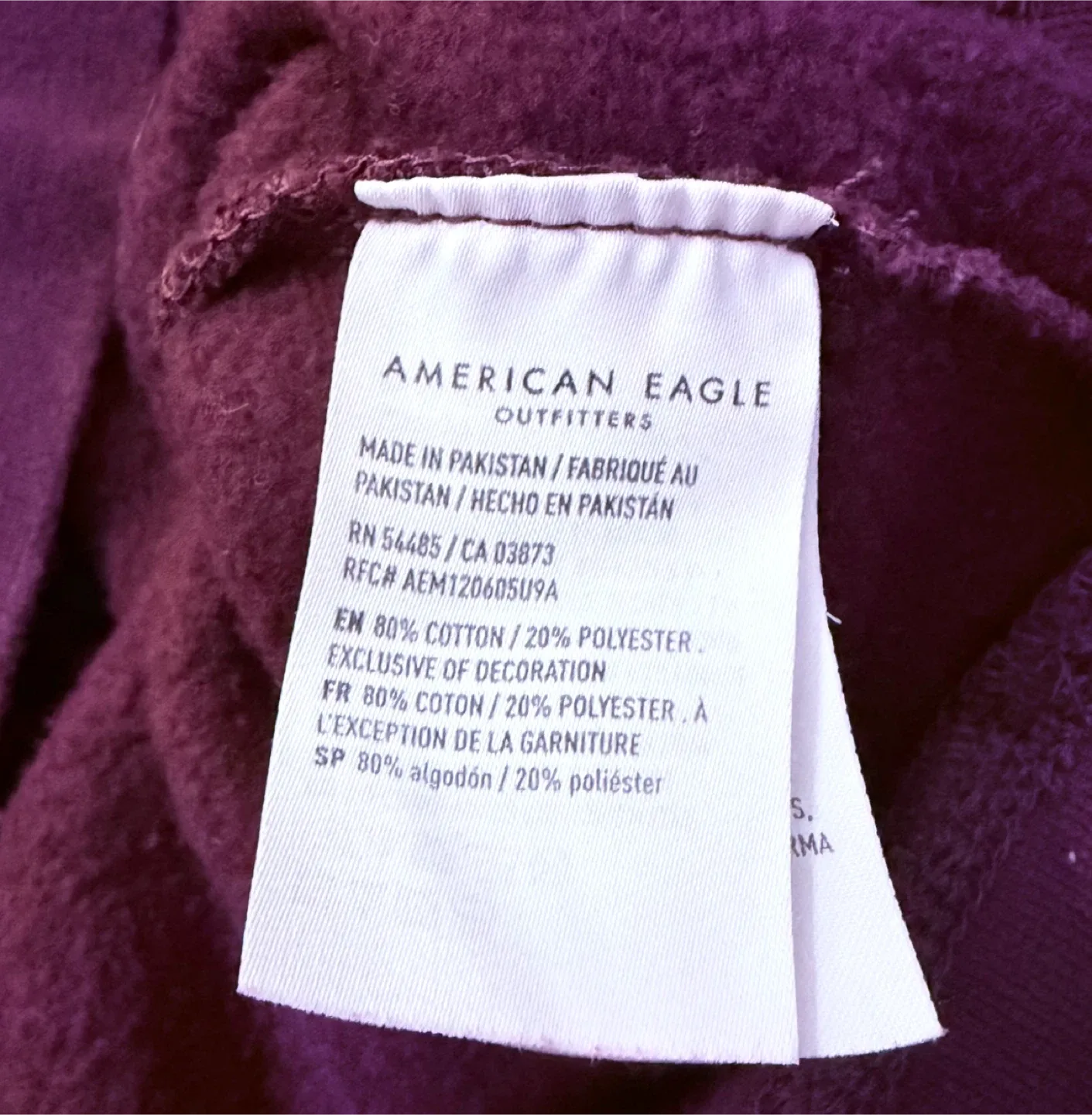 American Eagle Outfitters Burgundy Hoodie image indicator(5)
