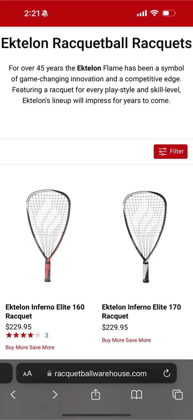 Ektelon Inferno Elite Racquetball Racquet - photo 2