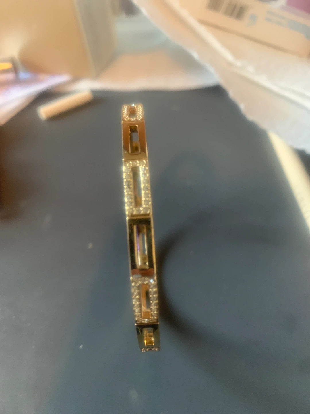 Swarovski Gold Plates Bangle Bracelet