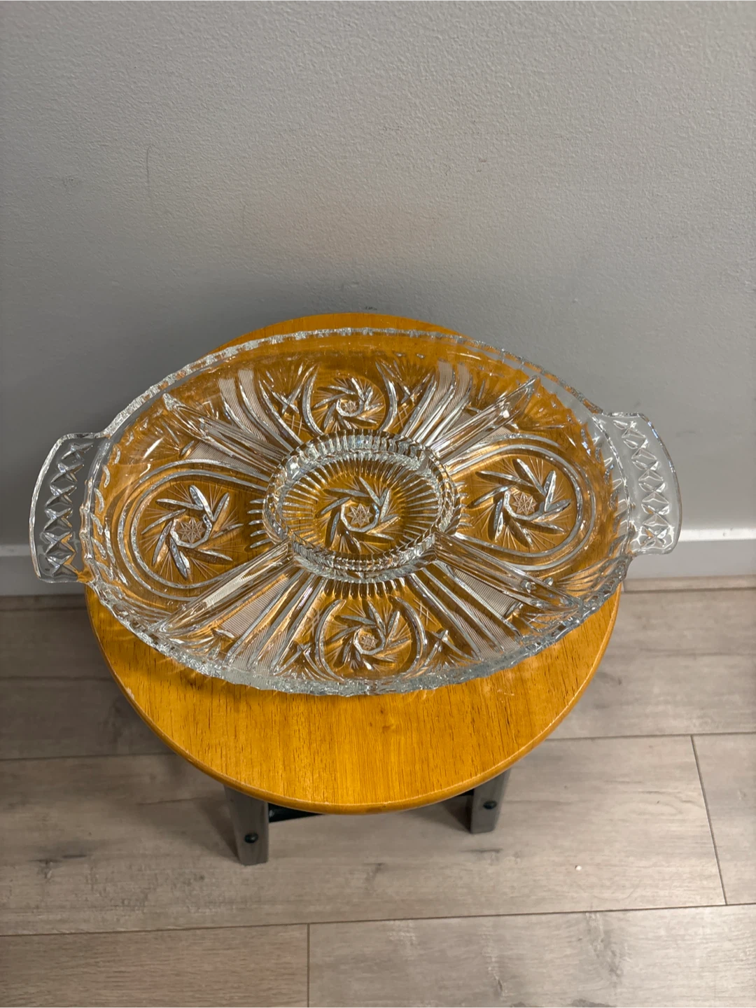 Vintage Pinwheel  Crystal Serving Platter - photo 2