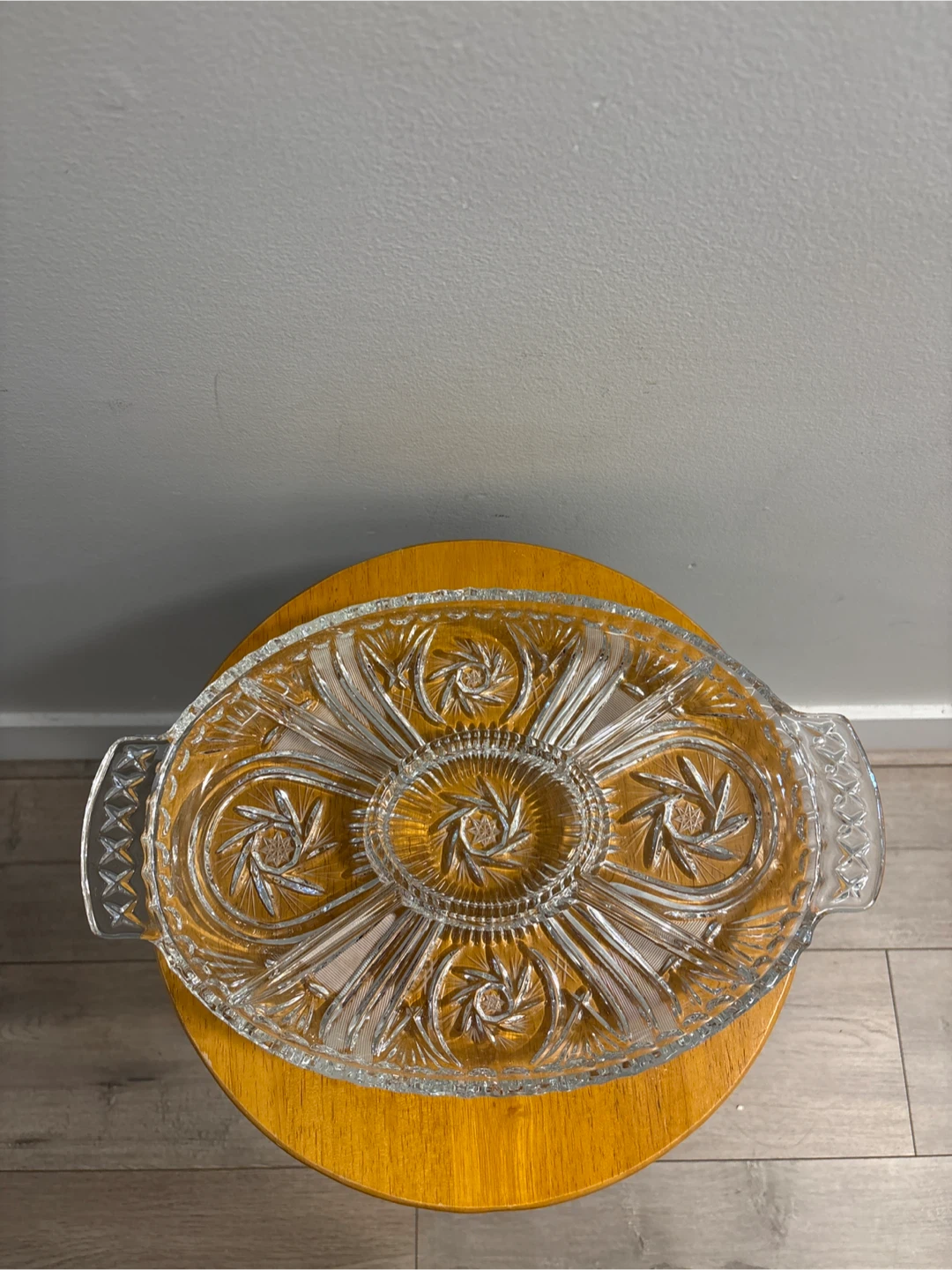 Vintage Pinwheel  Crystal Serving Platter - photo 4