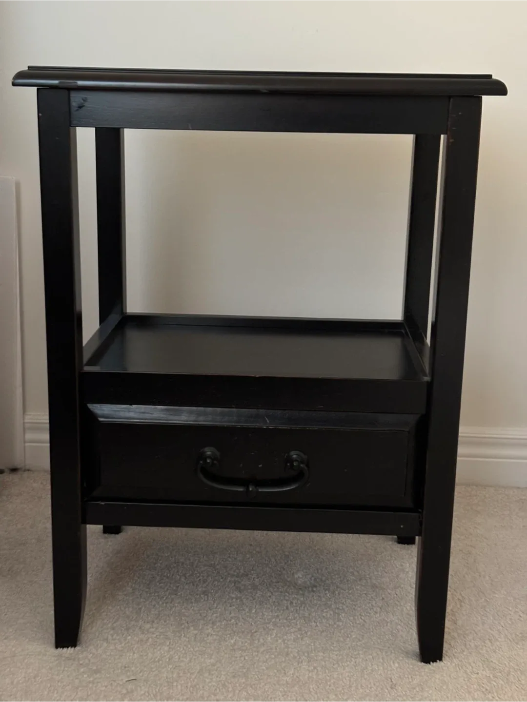 Black Nightstand with Drawer image indicator(6)