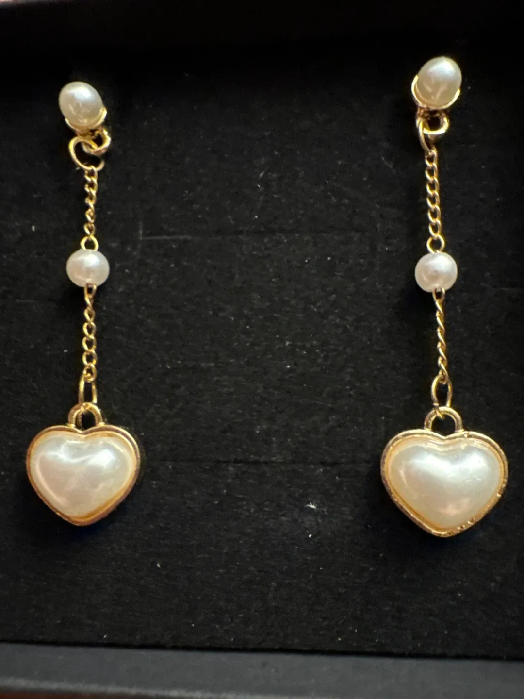 Heart Pearl Drop Earrings  NEW image indicator(5)