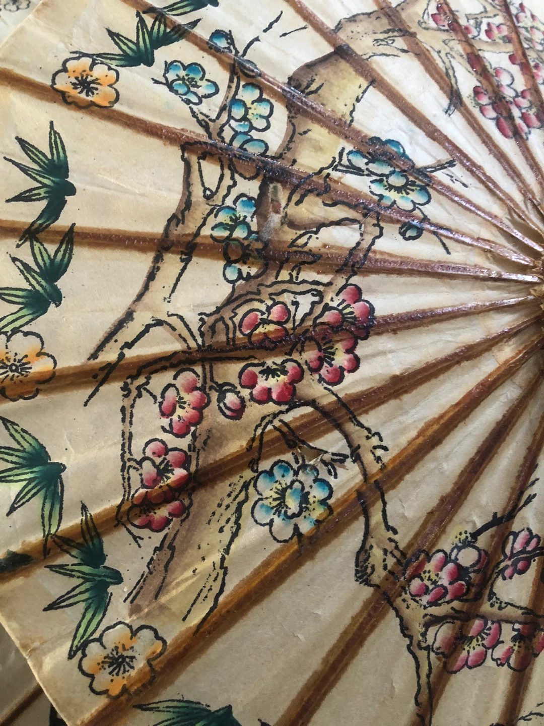 Rare Vintage Double  Parasol with Floral Design - photo 4