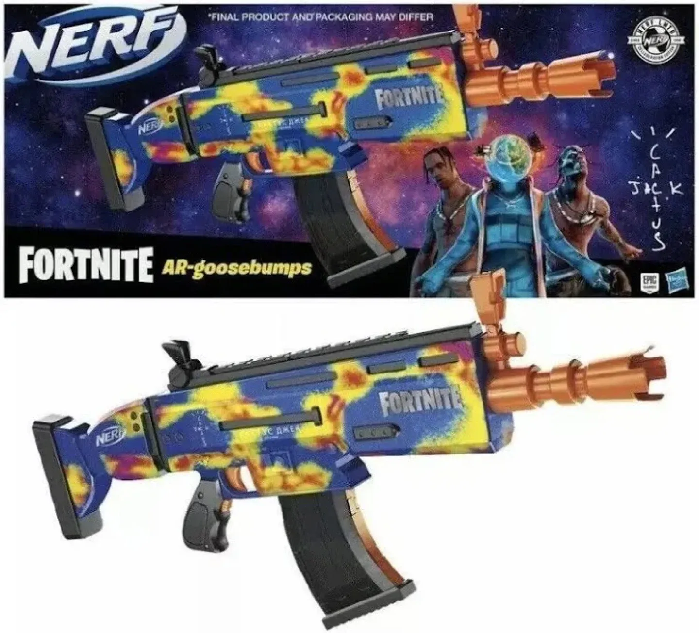 New/Unopened Travis Scott x Cactus Jack x Fortnite Nerf Gun thumbnail