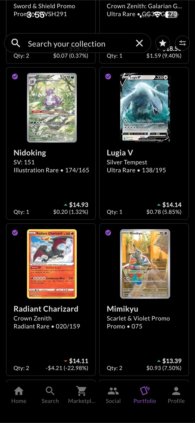 Pokemon Cards Collection selling at 75% MV image indicator(5)