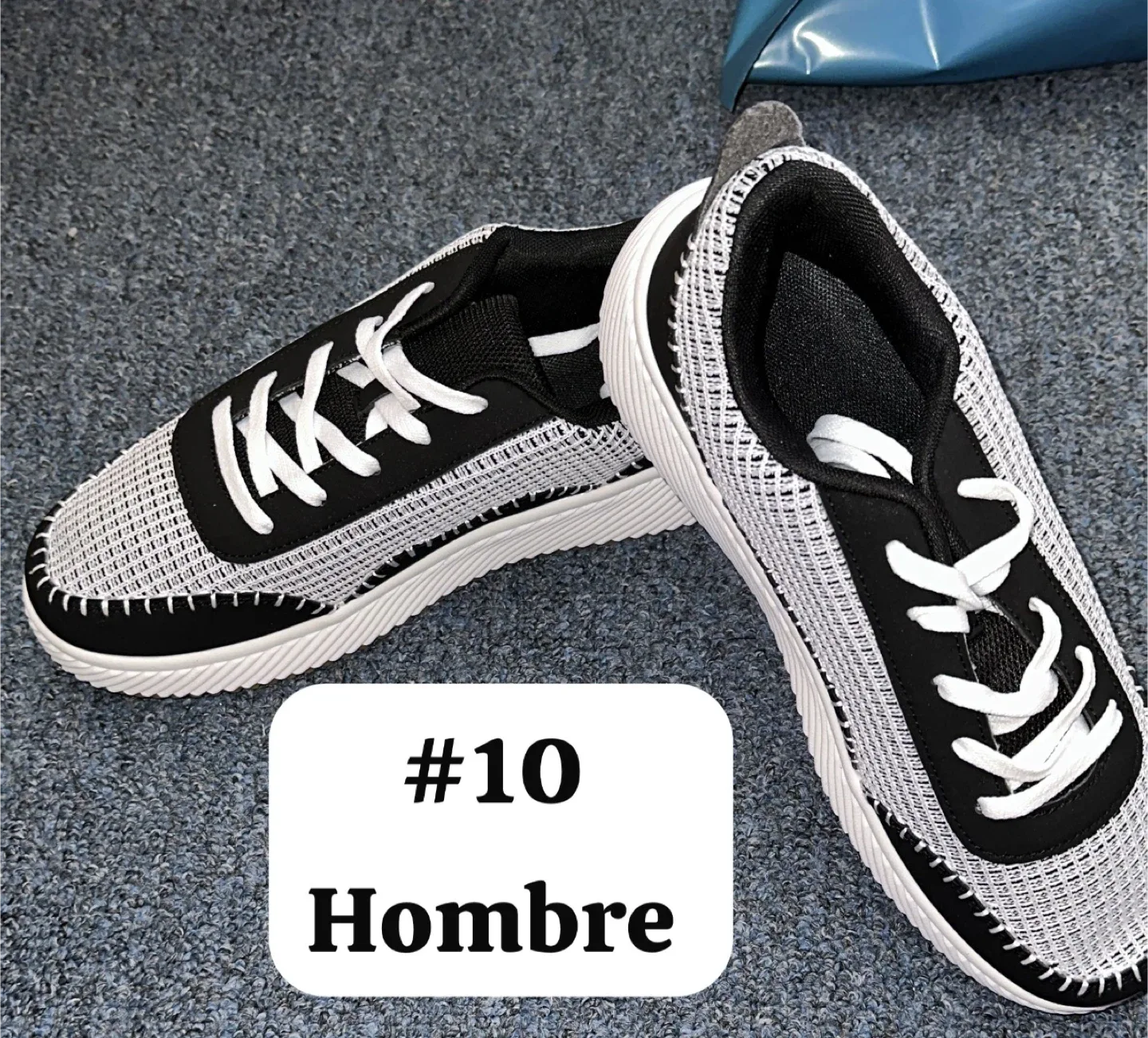 Hombre Black & White Sneakers - Size 10 thumbnail
