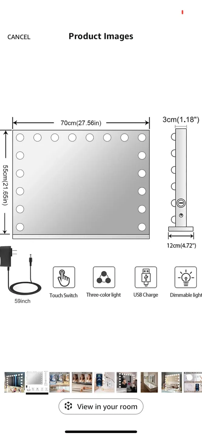 New- KOTTova Vanity Mirror with LED Lights image indicator(2)