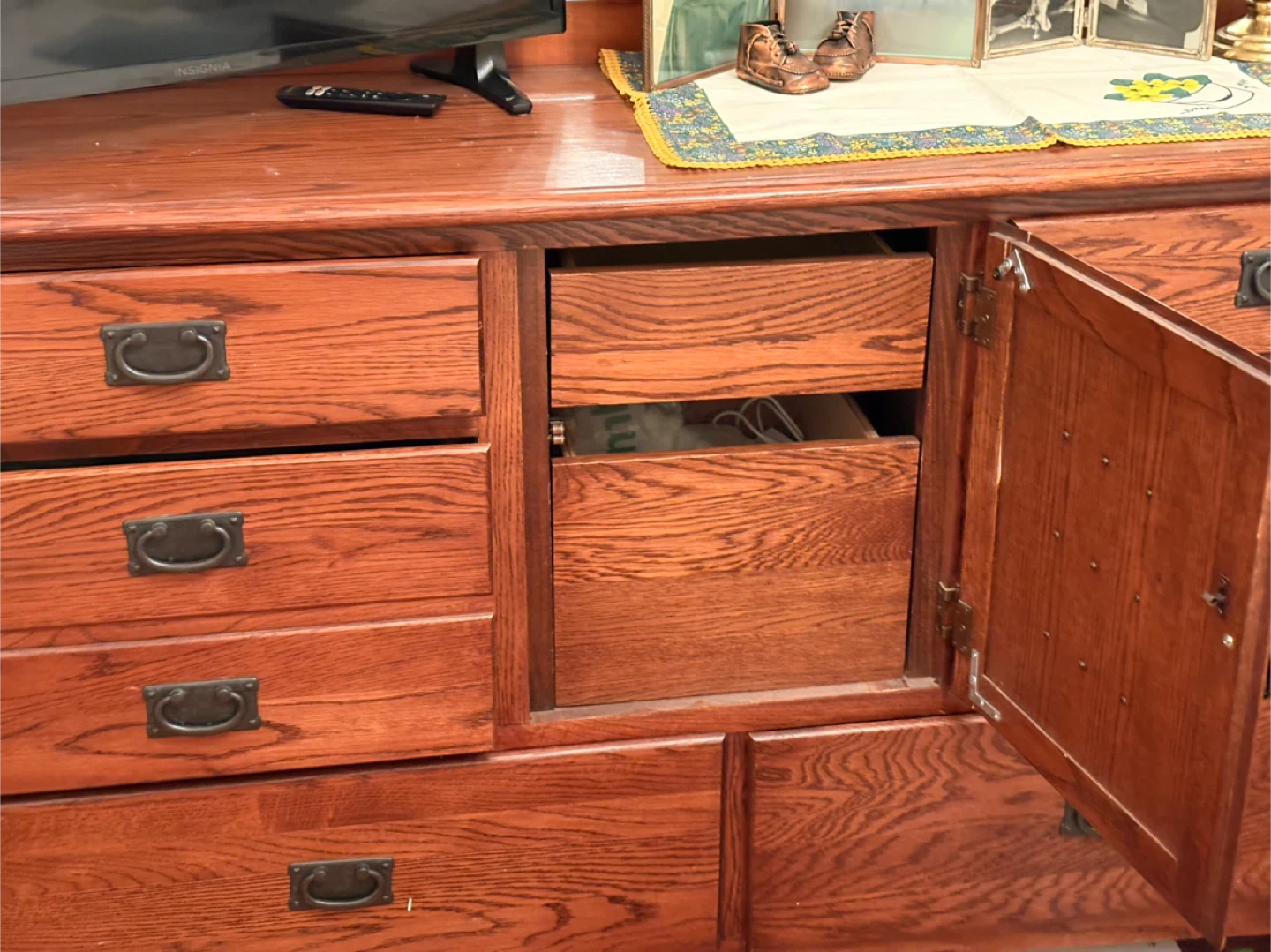 Wood Dresser with Mirror - photo 3