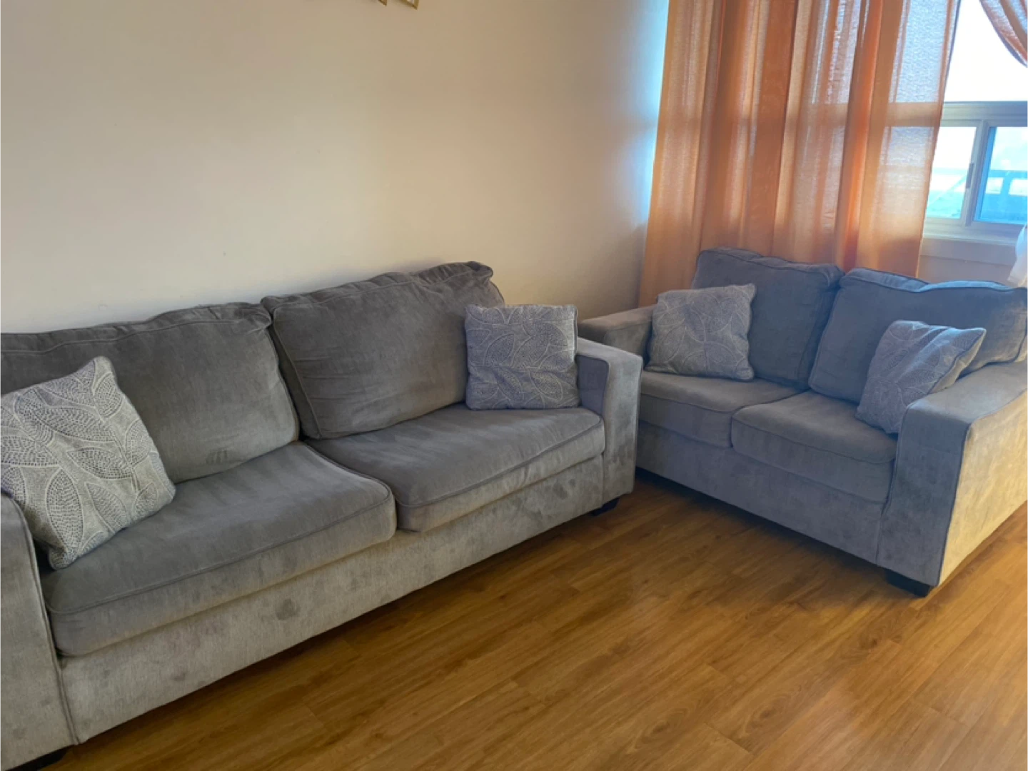 Grey Loveseat and Sofa Set - photo 3