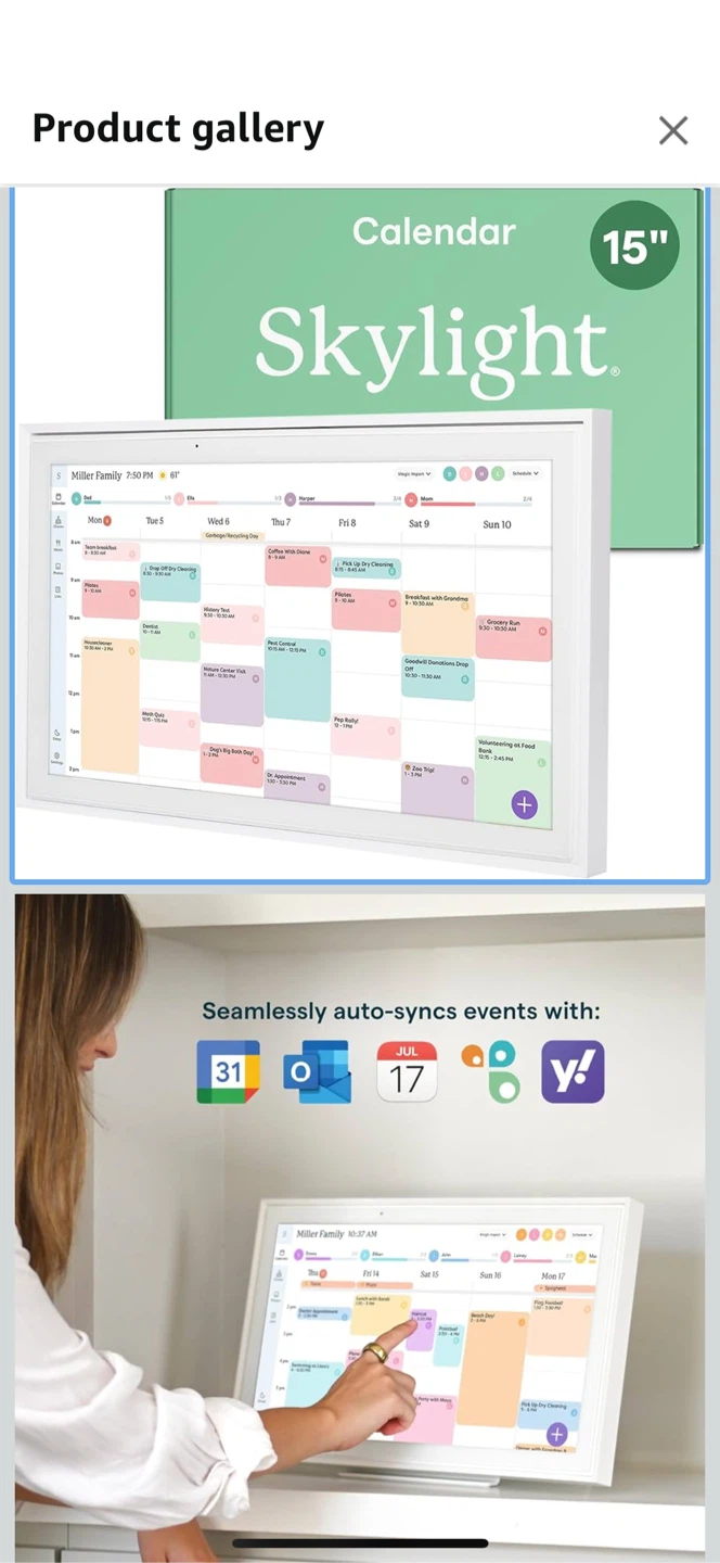 Skylight Calendar 15" Digital Calendar